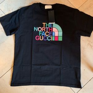 Nwt Gucci X north face T shirt size small - medium  (see measurements)